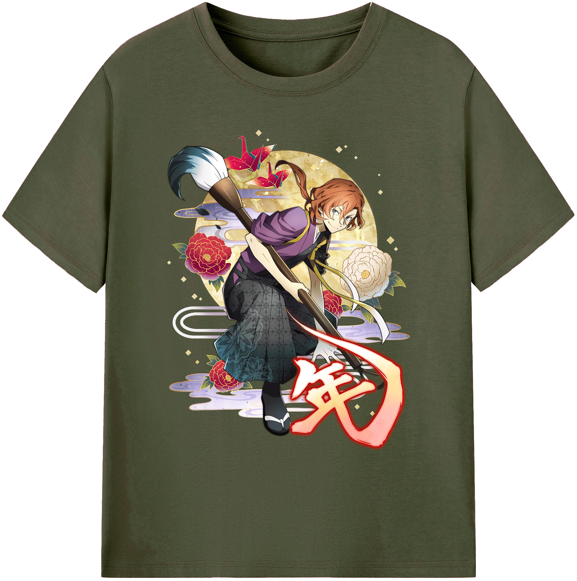 （画像用） 文豪ストレイドッグス Bungo Stray Dogs 綿100％ メンズ半袖Tシャツ｜肌触りやわらか＆通気性
